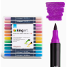 PACK DE 24 FEUTRES A PAILLETTES 48 COULEURS  A EAU KINGART