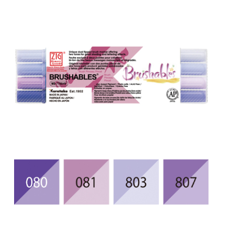 PACK DE 4 FEUTRES BRUSH A EAU VIOLET ZIG