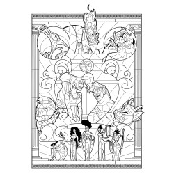 COLORIAGE Grand bloc Disney Vitraux