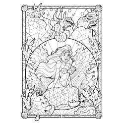 COLORIAGE Grand bloc Disney Vitraux