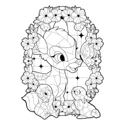 COLORIAGE Grand bloc Disney Vitraux