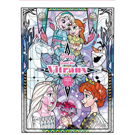 COLORIAGE Grand bloc Disney Vitraux