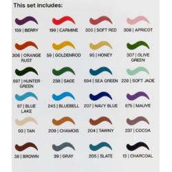 SET 24 FEUTRES ACRYLIQUE BRUSH EARTH TONES KINGART