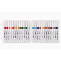 SET 24 FEUTRES ACRYLIQUE BRUSH EARTH TONES KINGART