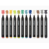 SET DE 12 FEUTRES ACRYLIQUE EARTH TONE POINTE NORMAL