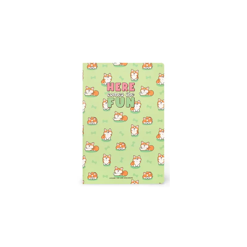 Cahier Page Blanche A5 à Couverture CORGI LEGAMI