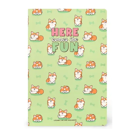 Cahier Page Blanche A5 à Couverture CORGI LEGAMI