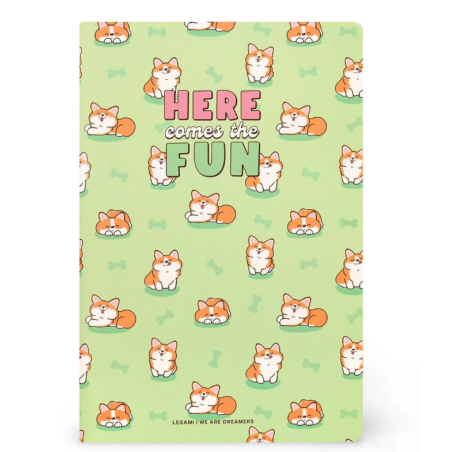 Cahier Ligné B5 à Couverture  Illustrée - CORGI LEGAMI