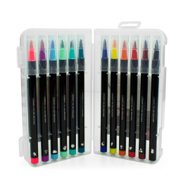 Set de 12 Feutres Pinceaux Bright Colours - Brush Markers LEGAMI