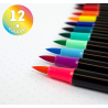 Set de 12 Feutres Pinceaux Bright Colours - Brush Markers LEGAMI