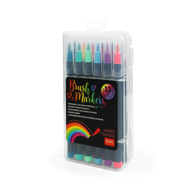 Set de 12 Feutres Pinceaux Bright Colours - Brush Markers LEGAMI