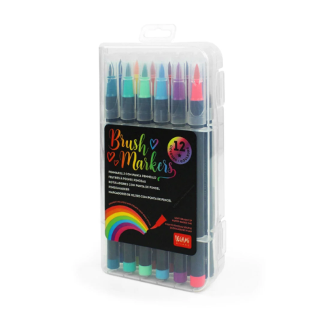 Set de 12 Feutres Pinceaux Bright Colours - Brush Markers LEGAMI