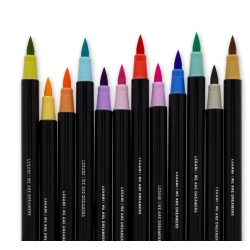Set de 12 Feutres Pinceaux Pastel Colours - Brush Markers LEGAMI
