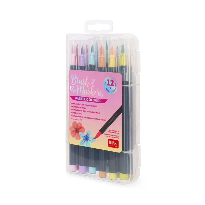 Set de 12 Feutres Pinceaux Pastel Colours - Brush Markers LEGAMI