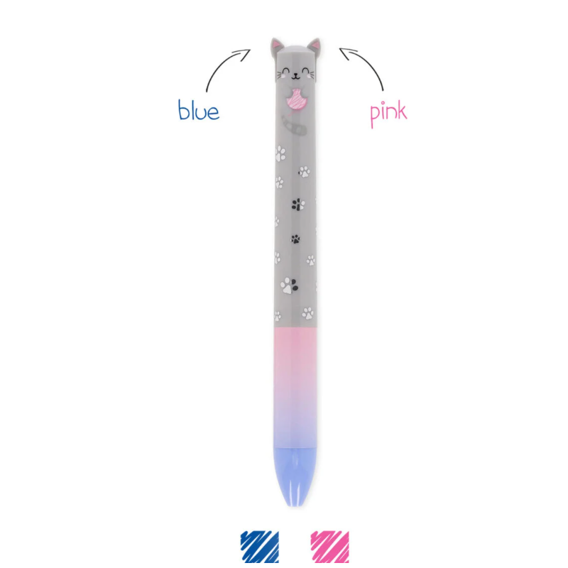 Stylo à Bille à Deux Couleurs Kitty - Click&Clack LEGAMI