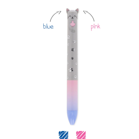 Stylo à Bille à Deux Couleurs Kitty - Click&Clack LEGAMI