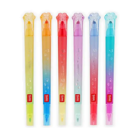 SET DE 6 FEUTRES DOUBLE POINTE MEOW LEGAMI