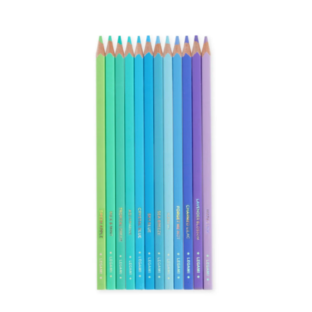 Set de 12 Crayons de Couleur Ocean Palette - Live Colourfully LEGAMI