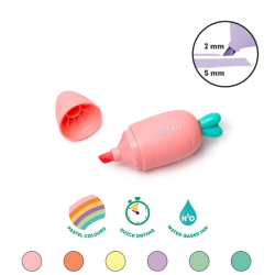 Set de 6 Mini Surligneurs - Carrate Team LEGAMI