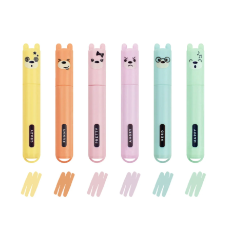 Set de 6 Mini Surligneurs Teddy’s Style LEGAMI