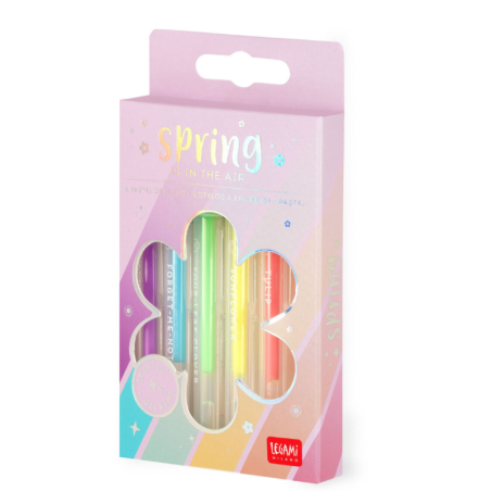 Set de 6 Stylos à Encre Gel Pastel - Spring is in the Air LEGAMI