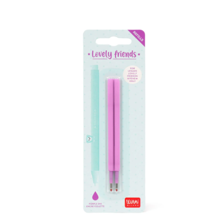 Set de 2 Recharges pour Stylo à Encre Gel Lovely Friends Encre Violet LEGAMY