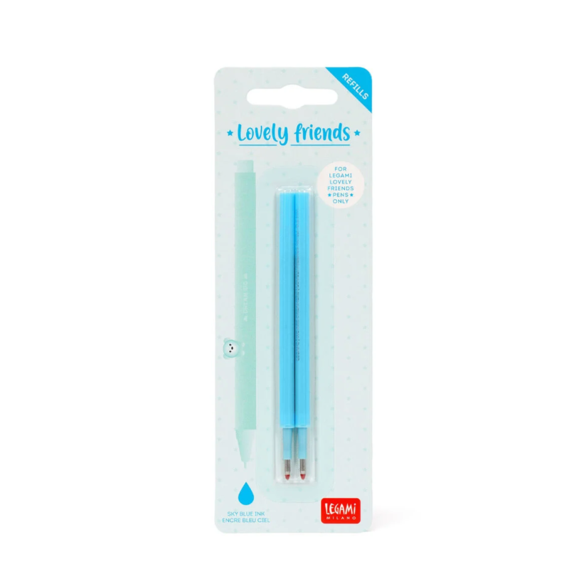 Set de 2 Recharges pour Stylo à Encre Gel Lovely Friends Encre bleu LEGAMY