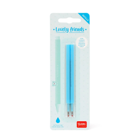 Set de 2 Recharges pour Stylo à Encre Gel Lovely Friends Encre bleu LEGAMY