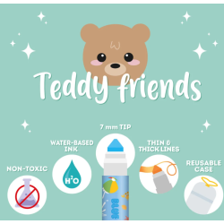 Set de 12 Feutres Teddy Friends LEGAMI