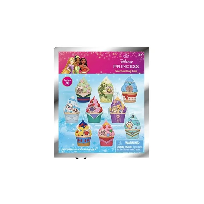 Blind Bag Porte-Clé Mousse 3D Mystère Princesses Cupcake - Disney