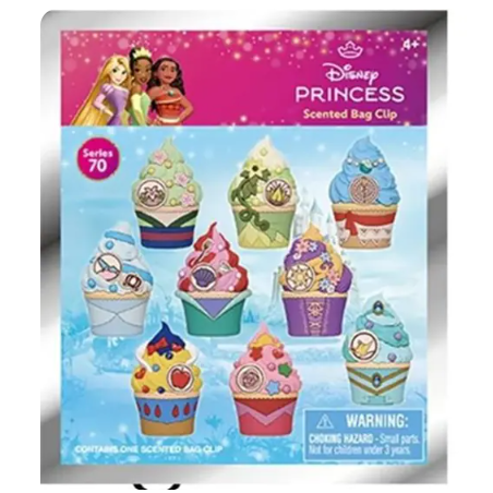 Blind Bag Porte-Clé Mousse 3D Mystère Princesses Cupcake - Disney