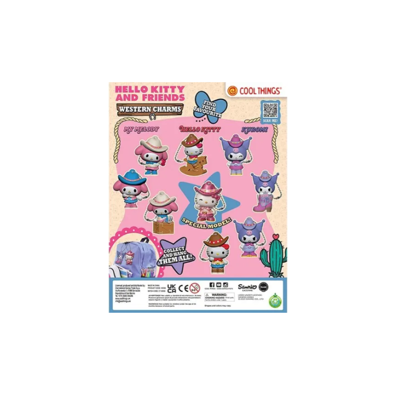 Blind box figurine capsule Hello kitty Western charms
