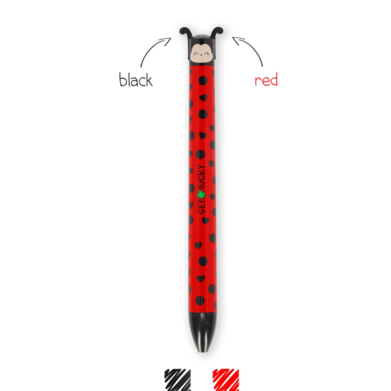 Stylo à Bille à deux Couleurs Ladybug Click&Clack LEGAMI