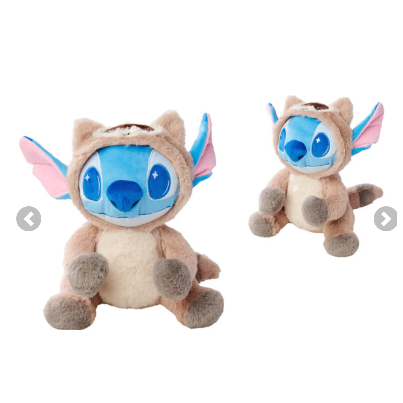 Peluche de Stitch avec onesie de raton laveur - Disney