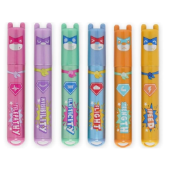 Lot 6 mini surligneurs Legami Teddy's Superpower