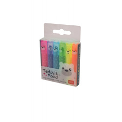 Set de 6 mini suligneurs Teddy Bear Legami