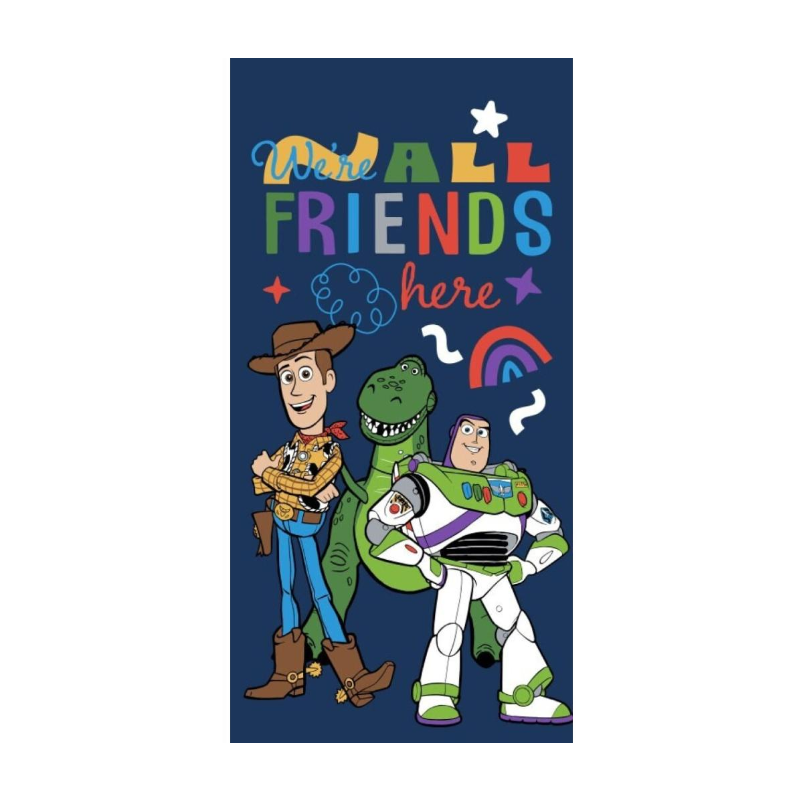 Serviette De Plage - Woody, Rex Et Buzz L'éclair - Toy Story