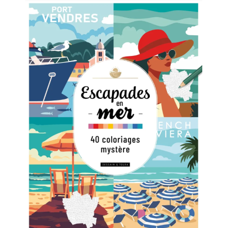 Escapades en mer 40 Coloriages Mystère