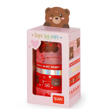 Set de 5 Rubans Adhésifs Décoratifs en Papier Teddy Bear Tape by Tape LEGAMI