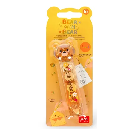 TEDDY BEAR 2 EN 1 RUBAN CORRECTION ET COLLE LEGAMI