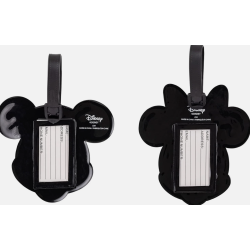 Set 2 Etiquettes à Bagages Mickey & Minnie Rouge et Noir - Disney