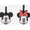 Set 2 Etiquettes à Bagages Mickey & Minnie Rouge et Noir - Disney