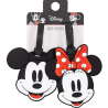 Set 2 Etiquettes à Bagages Mickey & Minnie Rouge et Noir - Disney