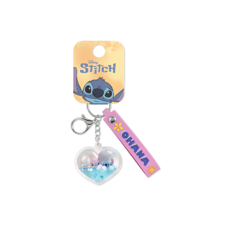 Porte-clé 3D Ohana heart - Stitch & Angel - Disney