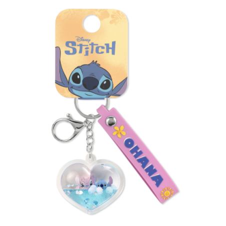 Porte-clé 3D Ohana heart - Stitch & Angel - Disney