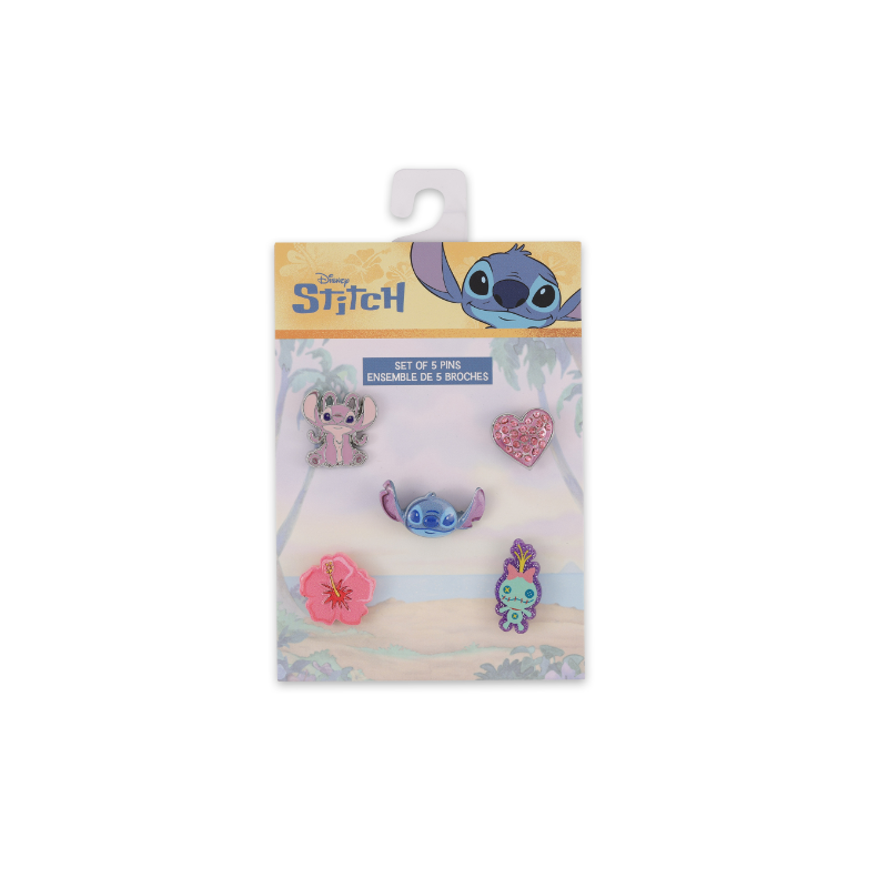 Set de 5 pin's Stitch & Angel - Disney