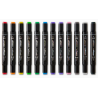 SET DE 12 Marqueurs à eau pailletés PRO à double embout KINGART