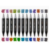 SET DE 24 Marqueurs A EAU métalliques double embout PRO