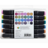 SET DE 24 Marqueurs A EAU métalliques double embout PRO