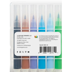 SET DE 12 Marqueurs A EAU pinceau à pointe souple pour coloriage KINGART